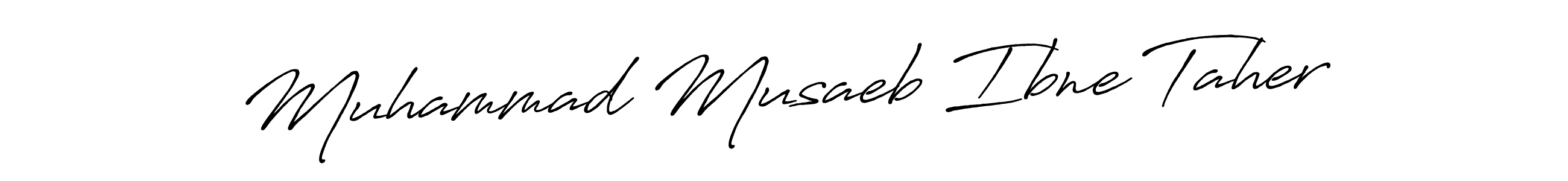 Use a signature maker to create a handwritten signature online. With this signature software, you can design (Antro_Vectra_Bolder) your own signature for name Muhammad Musaeb Ibne Taher. Muhammad Musaeb Ibne Taher signature style 7 images and pictures png