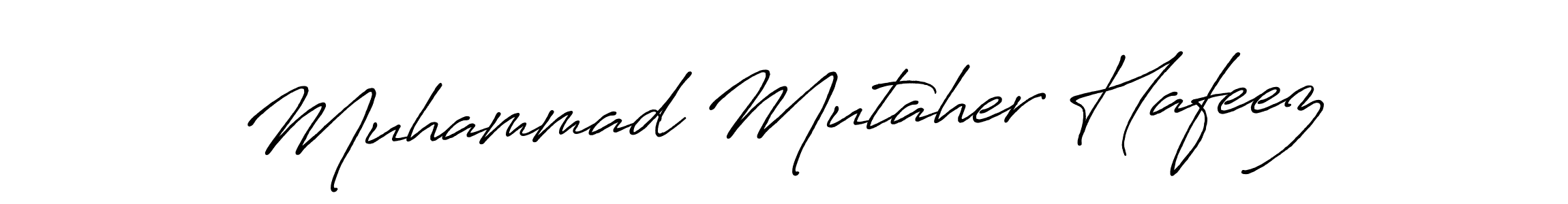 The best way (Antro_Vectra_Bolder) to make a short signature is to pick only two or three words in your name. The name Muhammad Mutaher Hafeez include a total of six letters. For converting this name. Muhammad Mutaher Hafeez signature style 7 images and pictures png