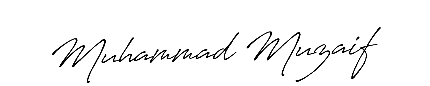 Make a beautiful signature design for name Muhammad Muzaif. With this signature (Antro_Vectra_Bolder) style, you can create a handwritten signature for free. Muhammad Muzaif signature style 7 images and pictures png