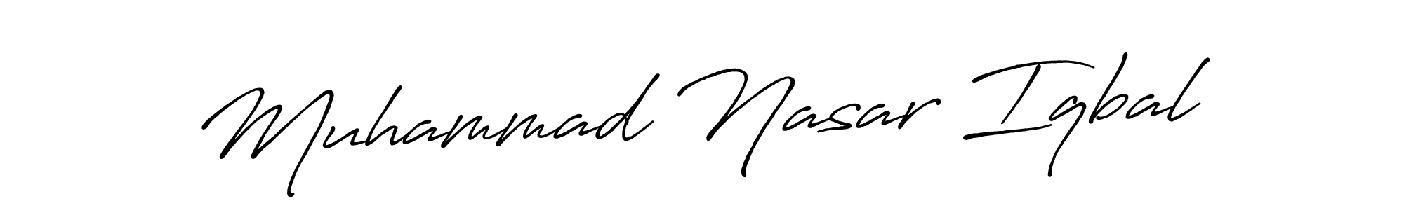 Antro_Vectra_Bolder is a professional signature style that is perfect for those who want to add a touch of class to their signature. It is also a great choice for those who want to make their signature more unique. Get Muhammad Nasar Iqbal name to fancy signature for free. Muhammad Nasar Iqbal signature style 7 images and pictures png