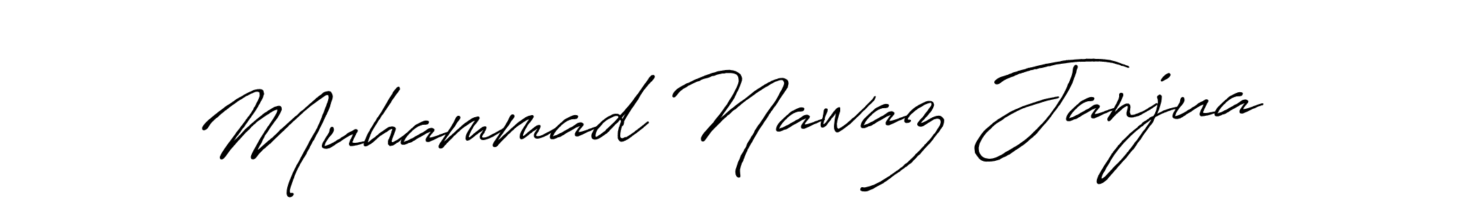 Use a signature maker to create a handwritten signature online. With this signature software, you can design (Antro_Vectra_Bolder) your own signature for name Muhammad Nawaz Janjua. Muhammad Nawaz Janjua signature style 7 images and pictures png