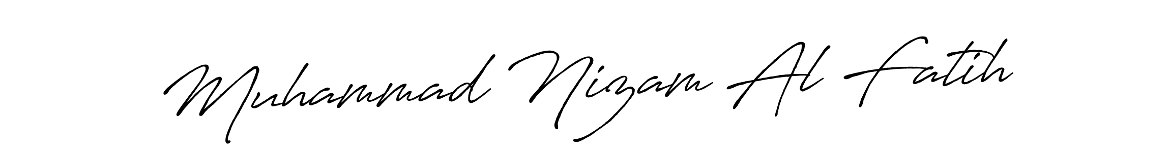 Antro_Vectra_Bolder is a professional signature style that is perfect for those who want to add a touch of class to their signature. It is also a great choice for those who want to make their signature more unique. Get Muhammad Nizam Al Fatih name to fancy signature for free. Muhammad Nizam Al Fatih signature style 7 images and pictures png