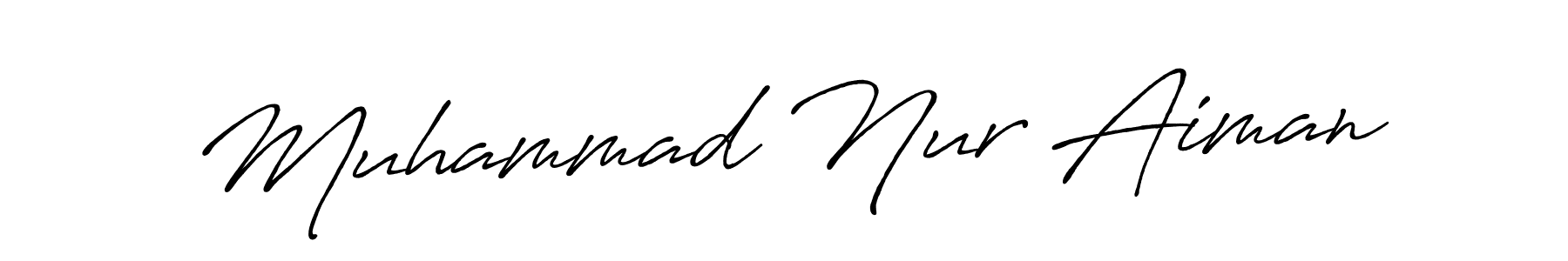 It looks lik you need a new signature style for name Muhammad Nur Aiman. Design unique handwritten (Antro_Vectra_Bolder) signature with our free signature maker in just a few clicks. Muhammad Nur Aiman signature style 7 images and pictures png