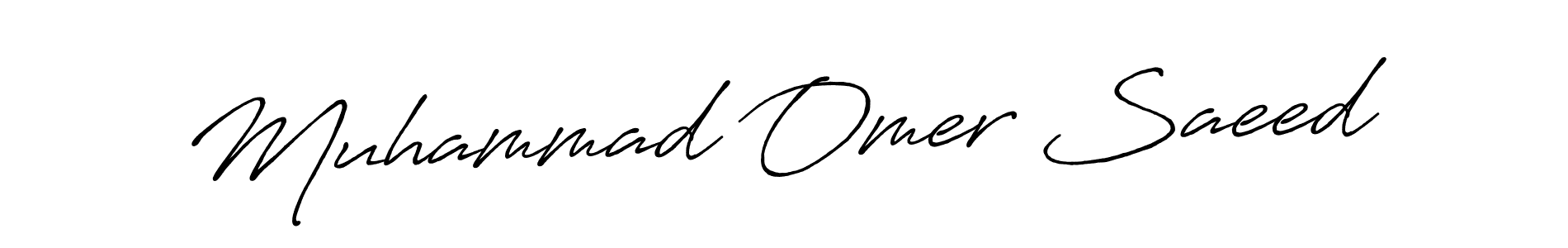 Make a beautiful signature design for name Muhammad Omer Saeed. With this signature (Antro_Vectra_Bolder) style, you can create a handwritten signature for free. Muhammad Omer Saeed signature style 7 images and pictures png