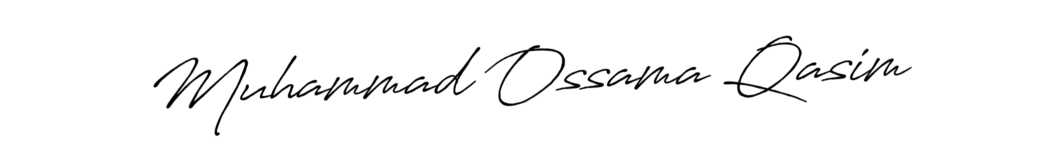 How to make Muhammad Ossama Qasim name signature. Use Antro_Vectra_Bolder style for creating short signs online. This is the latest handwritten sign. Muhammad Ossama Qasim signature style 7 images and pictures png