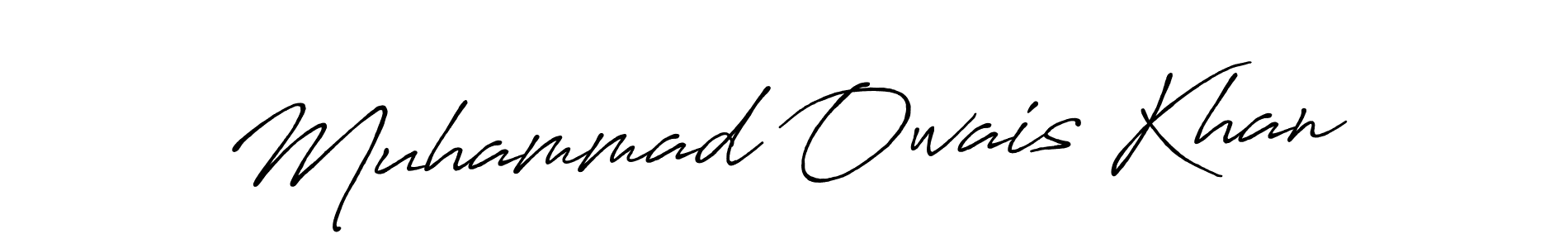 Create a beautiful signature design for name Muhammad Owais Khan. With this signature (Antro_Vectra_Bolder) fonts, you can make a handwritten signature for free. Muhammad Owais Khan signature style 7 images and pictures png