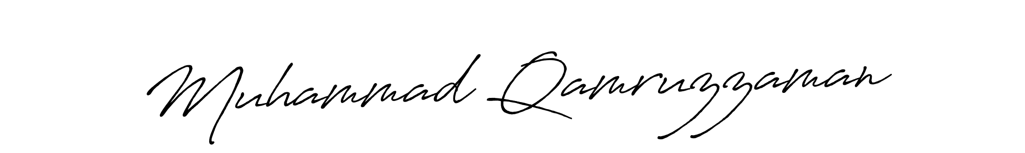 Create a beautiful signature design for name Muhammad Qamruzzaman. With this signature (Antro_Vectra_Bolder) fonts, you can make a handwritten signature for free. Muhammad Qamruzzaman signature style 7 images and pictures png