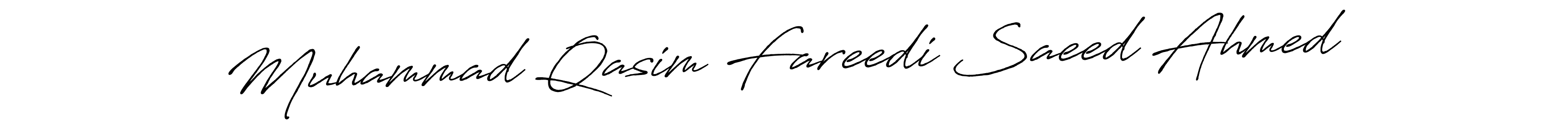 Make a beautiful signature design for name Muhammad Qasim Fareedi Saeed Ahmed. With this signature (Antro_Vectra_Bolder) style, you can create a handwritten signature for free. Muhammad Qasim Fareedi Saeed Ahmed signature style 7 images and pictures png