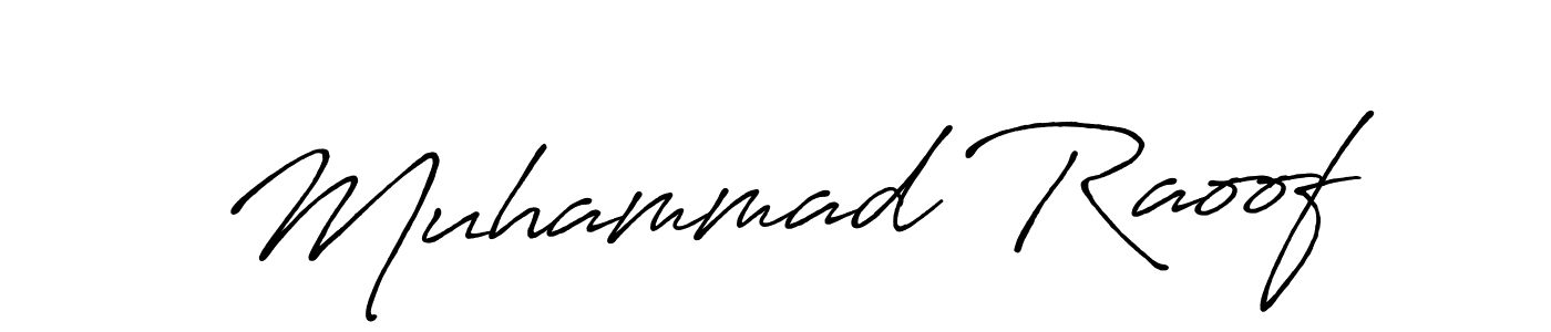 How to make Muhammad Raoof signature? Antro_Vectra_Bolder is a professional autograph style. Create handwritten signature for Muhammad Raoof name. Muhammad Raoof signature style 7 images and pictures png
