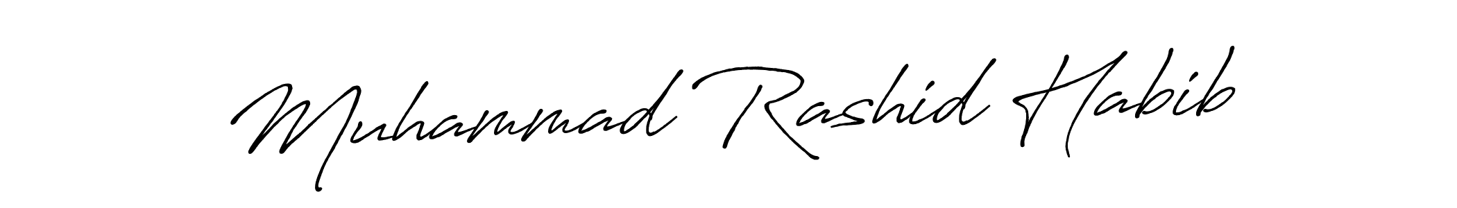 Create a beautiful signature design for name Muhammad Rashid Habib. With this signature (Antro_Vectra_Bolder) fonts, you can make a handwritten signature for free. Muhammad Rashid Habib signature style 7 images and pictures png