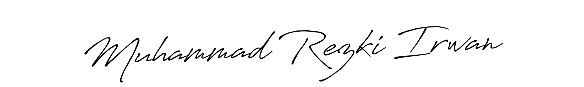 It looks lik you need a new signature style for name Muhammad Rezki Irwan. Design unique handwritten (Antro_Vectra_Bolder) signature with our free signature maker in just a few clicks. Muhammad Rezki Irwan signature style 7 images and pictures png