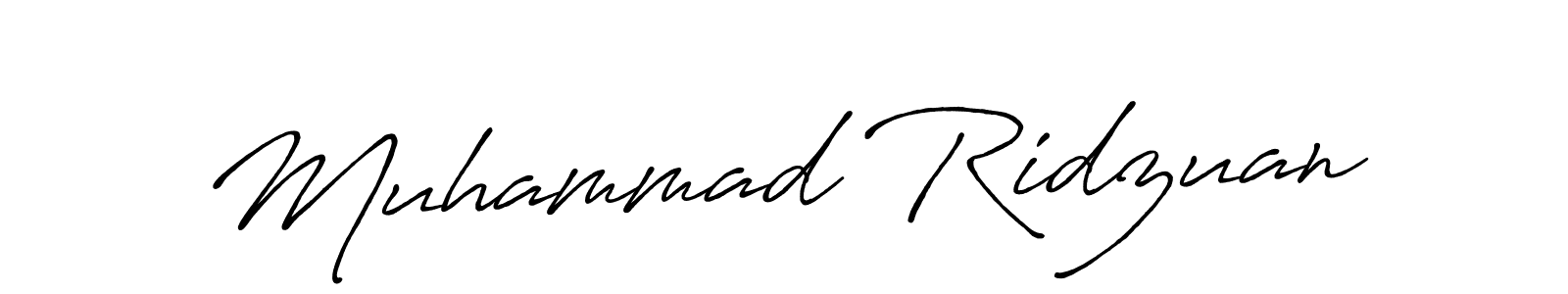 How to make Muhammad Ridzuan name signature. Use Antro_Vectra_Bolder style for creating short signs online. This is the latest handwritten sign. Muhammad Ridzuan signature style 7 images and pictures png