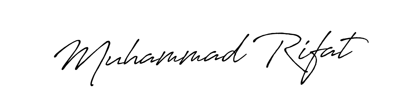 Muhammad Rifat stylish signature style. Best Handwritten Sign (Antro_Vectra_Bolder) for my name. Handwritten Signature Collection Ideas for my name Muhammad Rifat. Muhammad Rifat signature style 7 images and pictures png