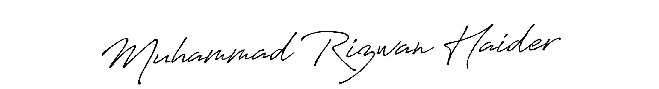 Create a beautiful signature design for name Muhammad Rizwan Haider. With this signature (Antro_Vectra_Bolder) fonts, you can make a handwritten signature for free. Muhammad Rizwan Haider signature style 7 images and pictures png