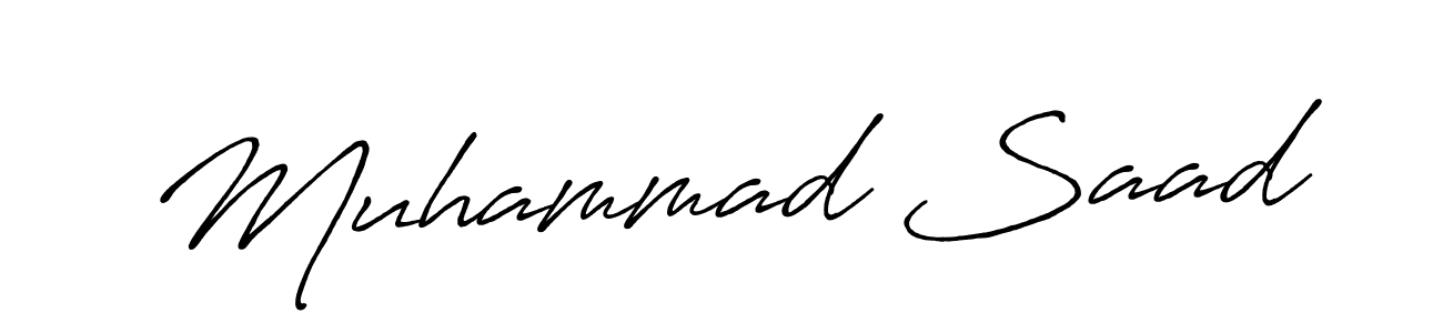 Use a signature maker to create a handwritten signature online. With this signature software, you can design (Antro_Vectra_Bolder) your own signature for name Muhammad Saad. Muhammad Saad signature style 7 images and pictures png