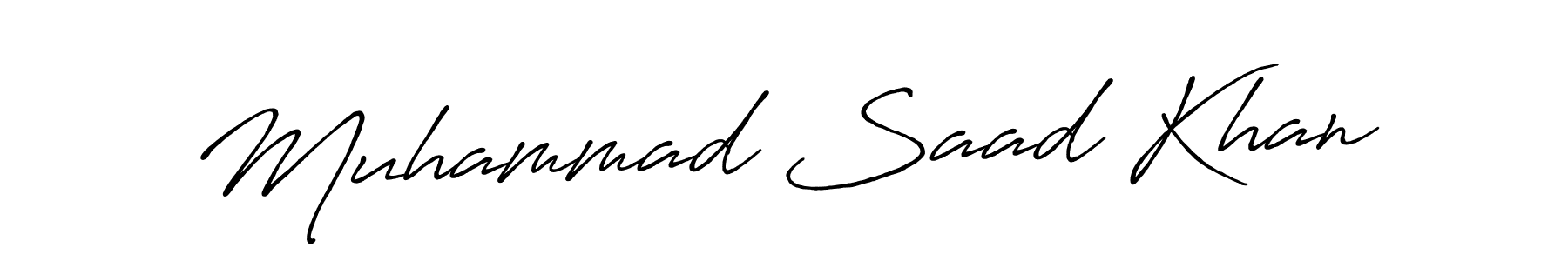 Design your own signature with our free online signature maker. With this signature software, you can create a handwritten (Antro_Vectra_Bolder) signature for name Muhammad Saad Khan. Muhammad Saad Khan signature style 7 images and pictures png