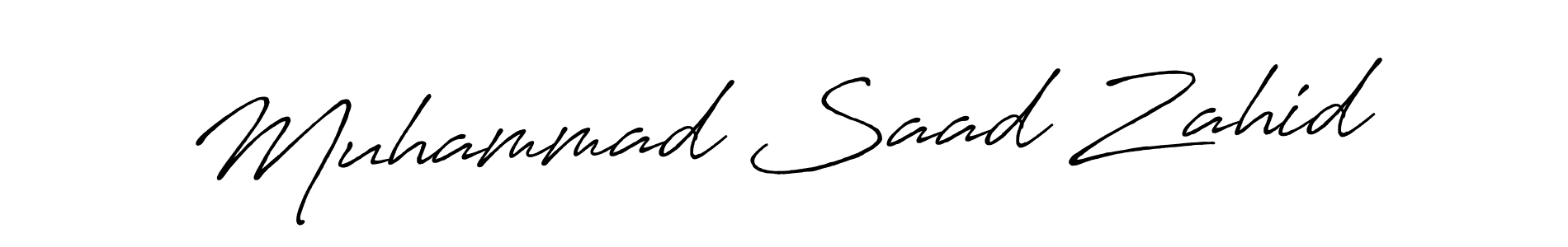 Muhammad Saad Zahid stylish signature style. Best Handwritten Sign (Antro_Vectra_Bolder) for my name. Handwritten Signature Collection Ideas for my name Muhammad Saad Zahid. Muhammad Saad Zahid signature style 7 images and pictures png