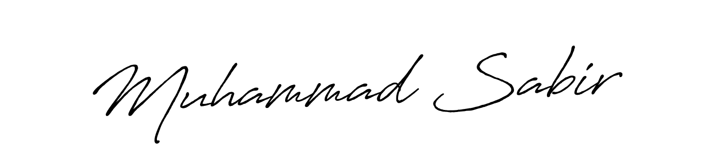 How to make Muhammad Sabir name signature. Use Antro_Vectra_Bolder style for creating short signs online. This is the latest handwritten sign. Muhammad Sabir signature style 7 images and pictures png