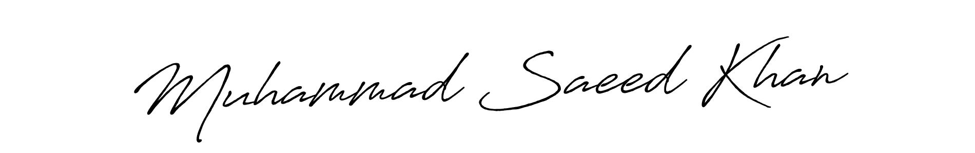 Use a signature maker to create a handwritten signature online. With this signature software, you can design (Antro_Vectra_Bolder) your own signature for name Muhammad Saeed Khan. Muhammad Saeed Khan signature style 7 images and pictures png