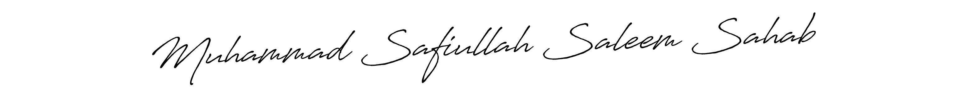 Use a signature maker to create a handwritten signature online. With this signature software, you can design (Antro_Vectra_Bolder) your own signature for name Muhammad Safiullah Saleem Sahab. Muhammad Safiullah Saleem Sahab signature style 7 images and pictures png