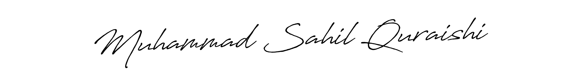 Make a beautiful signature design for name Muhammad Sahil Quraishi. With this signature (Antro_Vectra_Bolder) style, you can create a handwritten signature for free. Muhammad Sahil Quraishi signature style 7 images and pictures png