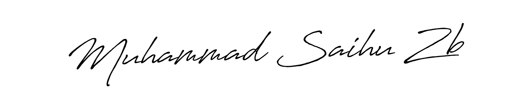 Antro_Vectra_Bolder is a professional signature style that is perfect for those who want to add a touch of class to their signature. It is also a great choice for those who want to make their signature more unique. Get Muhammad Saihu Zb name to fancy signature for free. Muhammad Saihu Zb signature style 7 images and pictures png