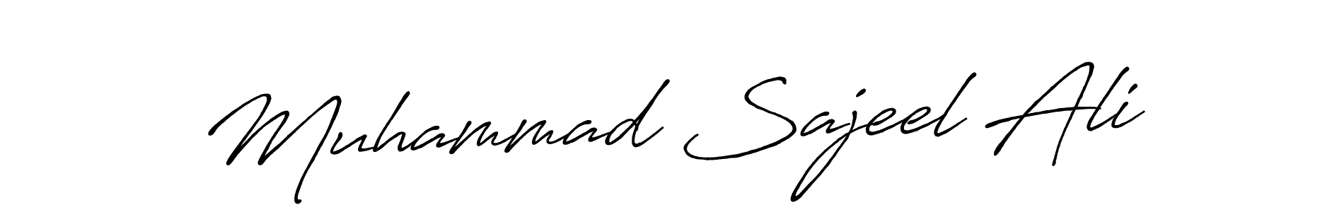 Create a beautiful signature design for name Muhammad Sajeel Ali. With this signature (Antro_Vectra_Bolder) fonts, you can make a handwritten signature for free. Muhammad Sajeel Ali signature style 7 images and pictures png