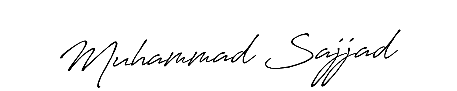 Also we have Muhammad Sajjad name is the best signature style. Create professional handwritten signature collection using Antro_Vectra_Bolder autograph style. Muhammad Sajjad signature style 7 images and pictures png