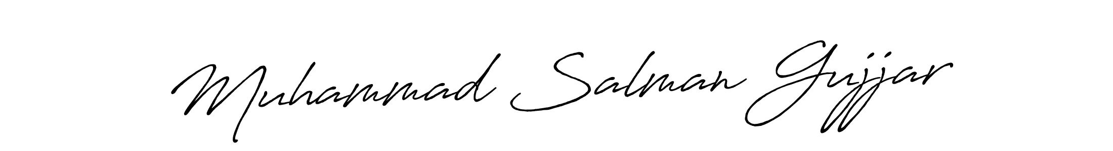 Antro_Vectra_Bolder is a professional signature style that is perfect for those who want to add a touch of class to their signature. It is also a great choice for those who want to make their signature more unique. Get Muhammad Salman Gujjar name to fancy signature for free. Muhammad Salman Gujjar signature style 7 images and pictures png