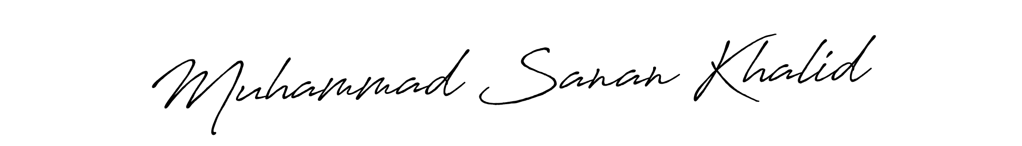 Antro_Vectra_Bolder is a professional signature style that is perfect for those who want to add a touch of class to their signature. It is also a great choice for those who want to make their signature more unique. Get Muhammad Sanan Khalid name to fancy signature for free. Muhammad Sanan Khalid signature style 7 images and pictures png