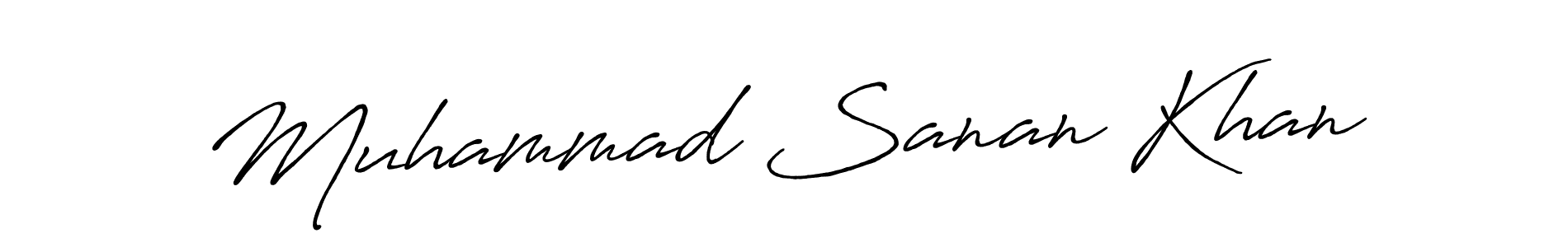 Also we have Muhammad Sanan Khan name is the best signature style. Create professional handwritten signature collection using Antro_Vectra_Bolder autograph style. Muhammad Sanan Khan signature style 7 images and pictures png