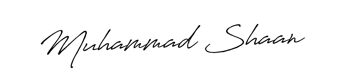 Make a beautiful signature design for name Muhammad Shaan. With this signature (Antro_Vectra_Bolder) style, you can create a handwritten signature for free. Muhammad Shaan signature style 7 images and pictures png