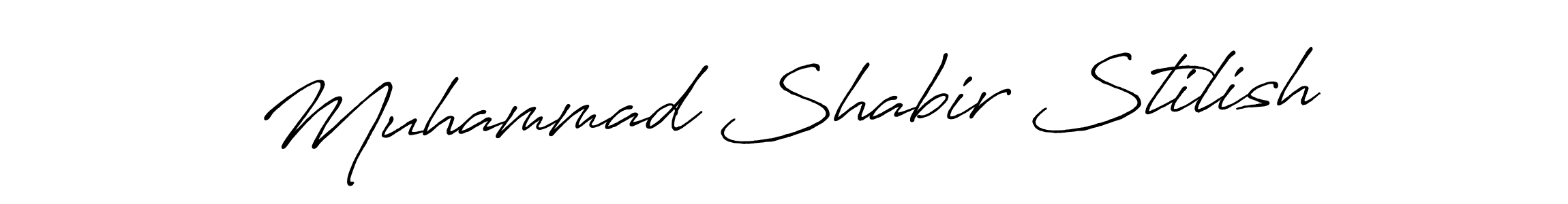 Also You can easily find your signature by using the search form. We will create Muhammad Shabir Stilish name handwritten signature images for you free of cost using Antro_Vectra_Bolder sign style. Muhammad Shabir Stilish signature style 7 images and pictures png