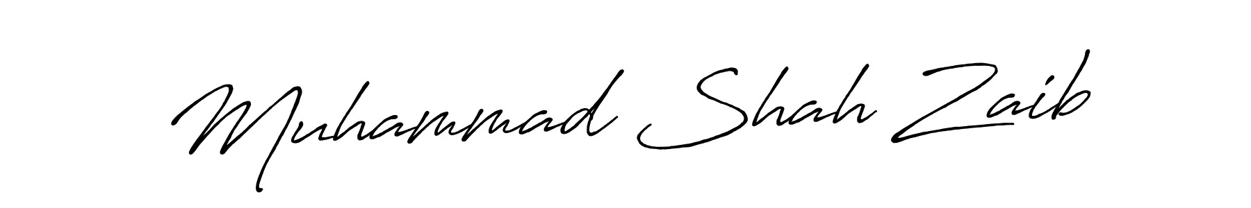 Create a beautiful signature design for name Muhammad Shah Zaib. With this signature (Antro_Vectra_Bolder) fonts, you can make a handwritten signature for free. Muhammad Shah Zaib signature style 7 images and pictures png