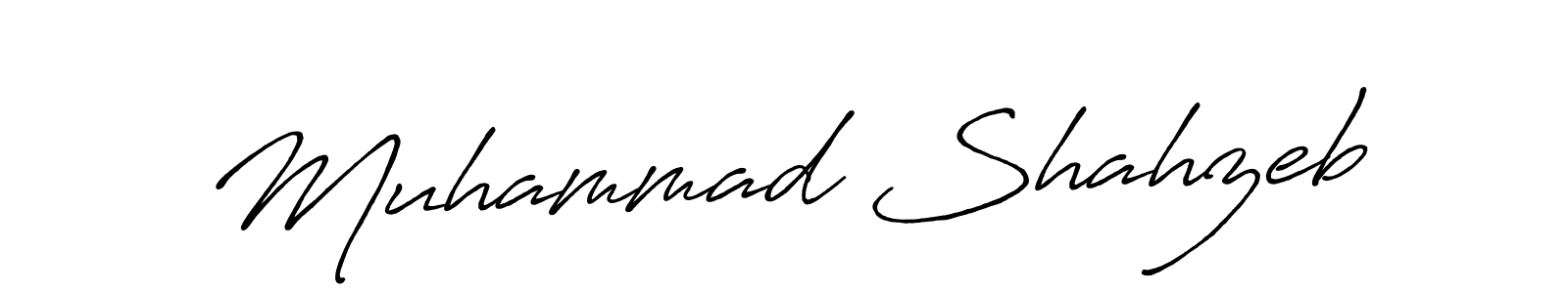 Create a beautiful signature design for name Muhammad Shahzeb. With this signature (Antro_Vectra_Bolder) fonts, you can make a handwritten signature for free. Muhammad Shahzeb signature style 7 images and pictures png