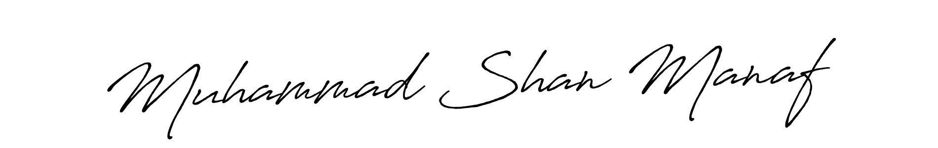 Also we have Muhammad Shan Manaf name is the best signature style. Create professional handwritten signature collection using Antro_Vectra_Bolder autograph style. Muhammad Shan Manaf signature style 7 images and pictures png