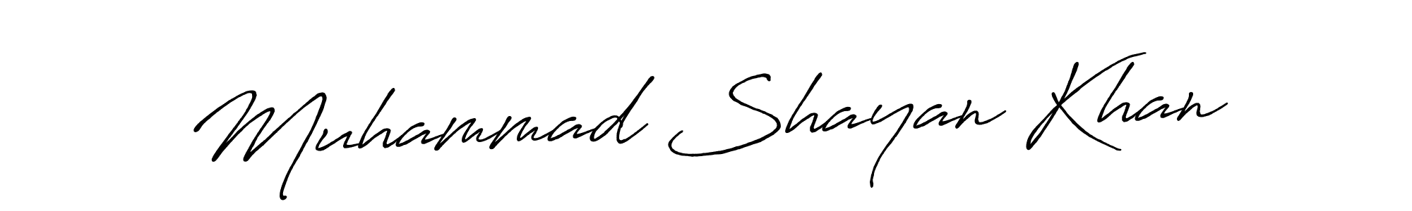 Create a beautiful signature design for name Muhammad Shayan Khan. With this signature (Antro_Vectra_Bolder) fonts, you can make a handwritten signature for free. Muhammad Shayan Khan signature style 7 images and pictures png