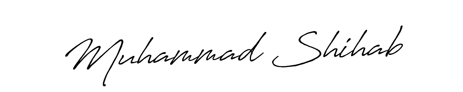 The best way (Antro_Vectra_Bolder) to make a short signature is to pick only two or three words in your name. The name Muhammad Shihab include a total of six letters. For converting this name. Muhammad Shihab signature style 7 images and pictures png