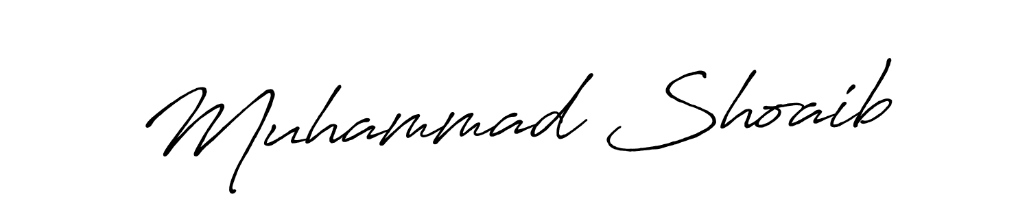 Create a beautiful signature design for name Muhammad Shoaib. With this signature (Antro_Vectra_Bolder) fonts, you can make a handwritten signature for free. Muhammad Shoaib signature style 7 images and pictures png