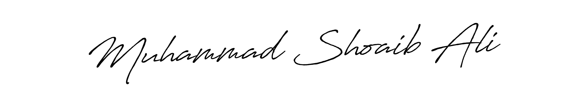 Make a beautiful signature design for name Muhammad Shoaib Ali. With this signature (Antro_Vectra_Bolder) style, you can create a handwritten signature for free. Muhammad Shoaib Ali signature style 7 images and pictures png