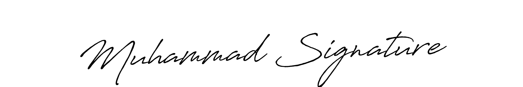Make a beautiful signature design for name Muhammad Signature. With this signature (Antro_Vectra_Bolder) style, you can create a handwritten signature for free. Muhammad Signature signature style 7 images and pictures png