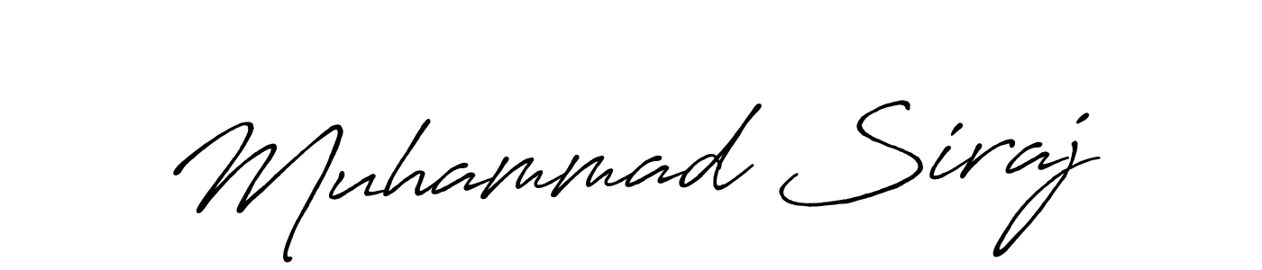 Also we have Muhammad Siraj name is the best signature style. Create professional handwritten signature collection using Antro_Vectra_Bolder autograph style. Muhammad Siraj signature style 7 images and pictures png