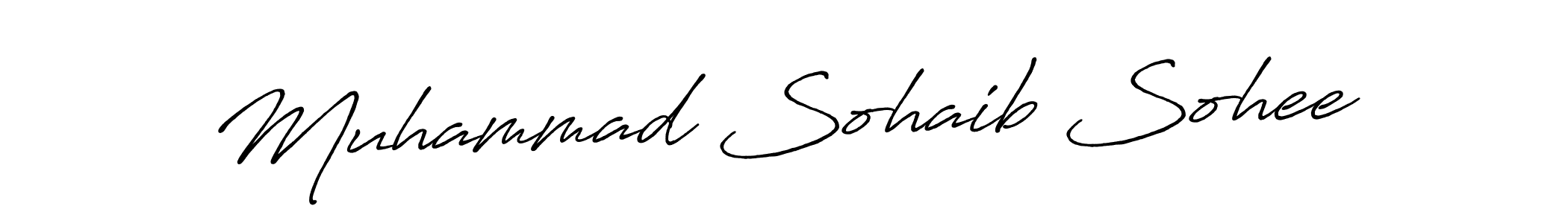 Make a beautiful signature design for name Muhammad Sohaib Sohee. With this signature (Antro_Vectra_Bolder) style, you can create a handwritten signature for free. Muhammad Sohaib Sohee signature style 7 images and pictures png