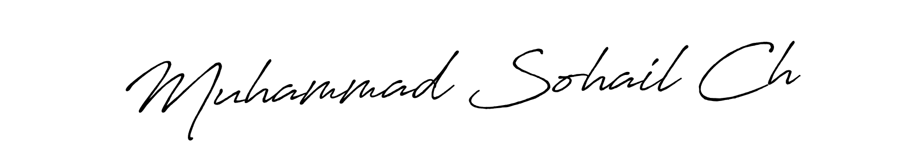 if you are searching for the best signature style for your name Muhammad Sohail Ch. so please give up your signature search. here we have designed multiple signature styles  using Antro_Vectra_Bolder. Muhammad Sohail Ch signature style 7 images and pictures png