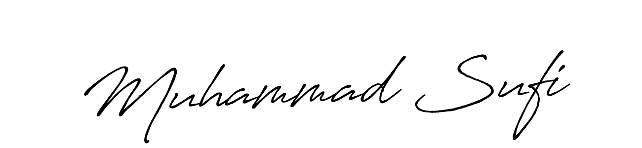 Also we have Muhammad Sufi name is the best signature style. Create professional handwritten signature collection using Antro_Vectra_Bolder autograph style. Muhammad Sufi signature style 7 images and pictures png