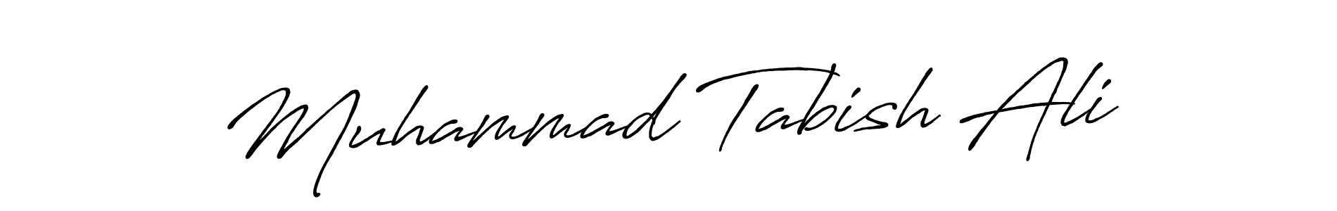 Make a beautiful signature design for name Muhammad Tabish Ali. With this signature (Antro_Vectra_Bolder) style, you can create a handwritten signature for free. Muhammad Tabish Ali signature style 7 images and pictures png