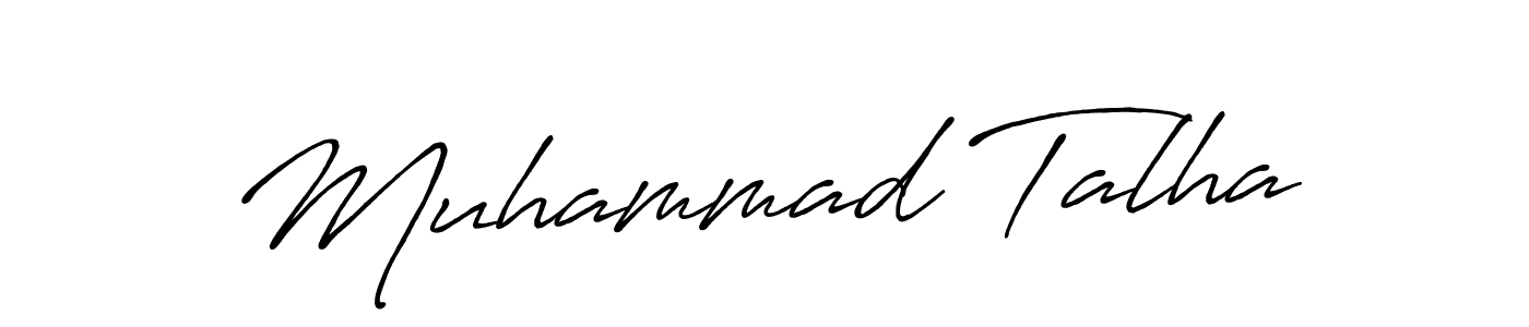 How to make Muhammad Talha name signature. Use Antro_Vectra_Bolder style for creating short signs online. This is the latest handwritten sign. Muhammad Talha signature style 7 images and pictures png