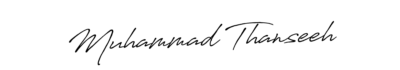 Muhammad Thanseeh stylish signature style. Best Handwritten Sign (Antro_Vectra_Bolder) for my name. Handwritten Signature Collection Ideas for my name Muhammad Thanseeh. Muhammad Thanseeh signature style 7 images and pictures png