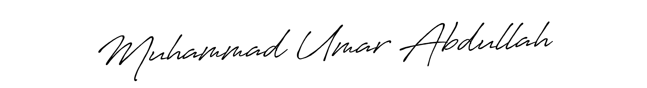 How to make Muhammad Umar Abdullah name signature. Use Antro_Vectra_Bolder style for creating short signs online. This is the latest handwritten sign. Muhammad Umar Abdullah signature style 7 images and pictures png