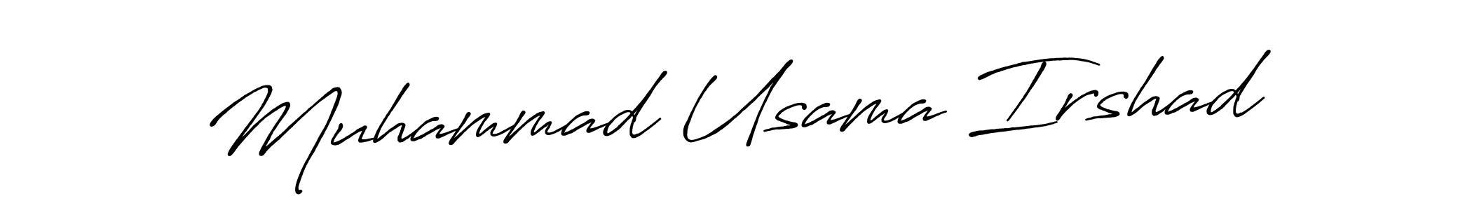 How to make Muhammad Usama Irshad name signature. Use Antro_Vectra_Bolder style for creating short signs online. This is the latest handwritten sign. Muhammad Usama Irshad signature style 7 images and pictures png